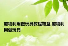 废物利用做玩具教程鞋盒 废物利用做玩具 