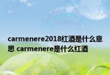 carmenere2018红酒是什么意思 carmenere是什么红酒 