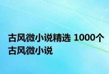 古风微小说精选 1000个古风微小说 