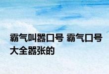 霸气叫嚣口号 霸气口号大全嚣张的 