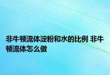 非牛顿流体淀粉和水的比例 非牛顿流体怎么做 