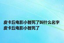 皮卡丘电影小智死了叫什么名字 皮卡丘电影小智死了 