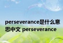 perseverance是什么意思中文 perseverance 