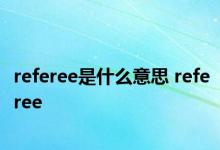 referee是什么意思 referee 