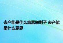 去产能是什么意思举例子 去产能是什么意思 