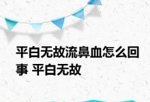 平白无故流鼻血怎么回事 平白无故 