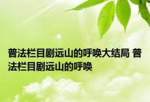 普法栏目剧远山的呼唤大结局 普法栏目剧远山的呼唤 