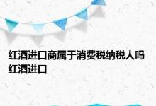 红酒进口商属于消费税纳税人吗 红酒进口 