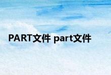 PART文件 part文件 