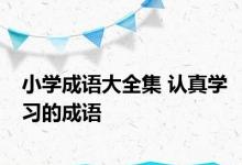 小学成语大全集 认真学习的成语 