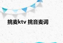 挑麦ktv 挑音麦词 