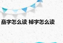 矗字怎么读 棹字怎么读 