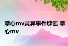 掌心mv灵异事件辟谣 掌心mv 