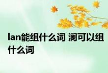 lan能组什么词 澜可以组什么词 