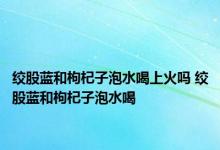 绞股蓝和枸杞子泡水喝上火吗 绞股蓝和枸杞子泡水喝 