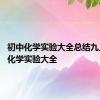 初中化学实验大全总结九上 初中化学实验大全 