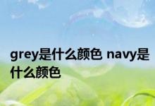 grey是什么颜色 navy是什么颜色 