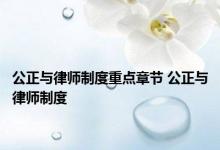 公正与律师制度重点章节 公正与律师制度 