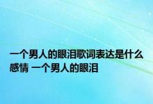 一个男人的眼泪歌词表达是什么感情 一个男人的眼泪 