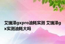 艾瑞泽gxpro油耗实测 艾瑞泽gx实测油耗大吗 