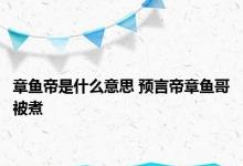 章鱼帝是什么意思 预言帝章鱼哥被煮 