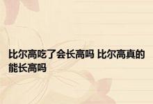 比尔高吃了会长高吗 比尔高真的能长高吗 