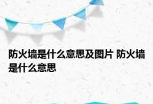 防火墙是什么意思及图片 防火墙是什么意思 