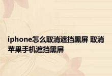 iphone怎么取消遮挡黑屏 取消苹果手机遮挡黑屏 