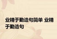 业精于勤造句简单 业精于勤造句 