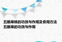 五眼果核的功效与作用及食用方法 五眼果的功效与作用 