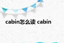 cabin怎么读 cabin 