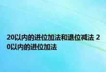 20以内的进位加法和退位减法 20以内的进位加法 