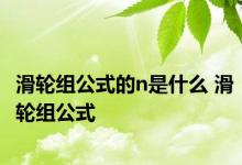 滑轮组公式的n是什么 滑轮组公式 