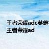 王者荣耀adc英雄排行 王者荣耀ad 