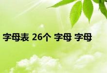 字母表 26个 字母 字母 