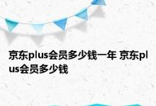 京东plus会员多少钱一年 京东plus会员多少钱 