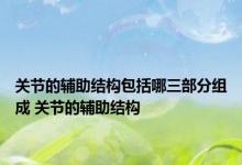 关节的辅助结构包括哪三部分组成 关节的辅助结构 