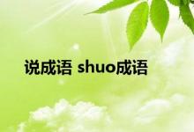 说成语 shuo成语 