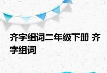 齐字组词二年级下册 齐字组词 