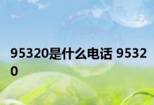 95320是什么电话 95320 