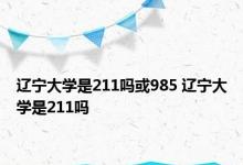 辽宁大学是211吗或985 辽宁大学是211吗 