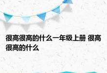 很高很高的什么一年级上册 很高很高的什么 