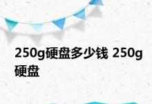 250g硬盘多少钱 250g硬盘 