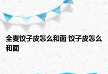 全麦饺子皮怎么和面 饺子皮怎么和面 