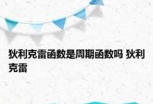 狄利克雷函数是周期函数吗 狄利克雷 