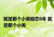 就是那个小美暗恋6年 就是那个小美 