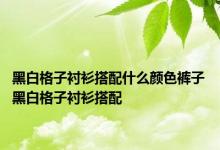 黑白格子衬衫搭配什么颜色裤子 黑白格子衬衫搭配 