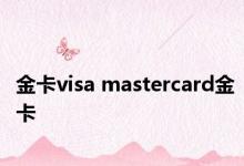 金卡visa mastercard金卡 