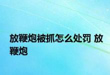 放鞭炮被抓怎么处罚 放鞭炮 